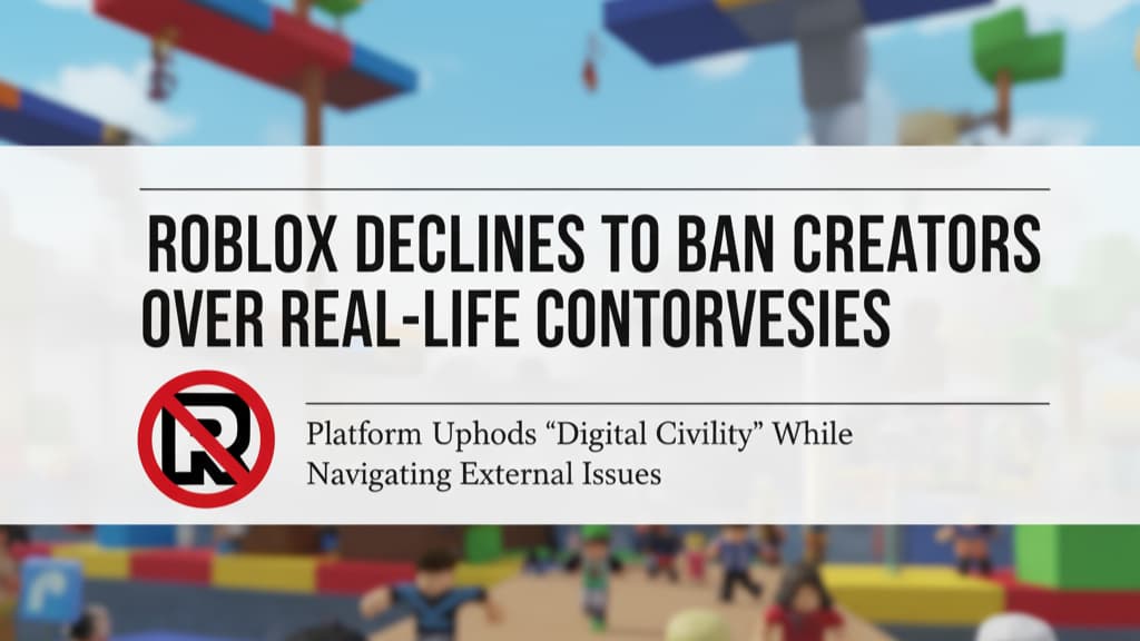 Roblox Declines to Ban Creators Over Real-Life Controversies